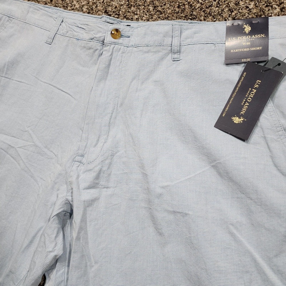 U.S. Polo ASSN Harford Shorts Size 46 W/ 10" Inseam All Cotton Blue
